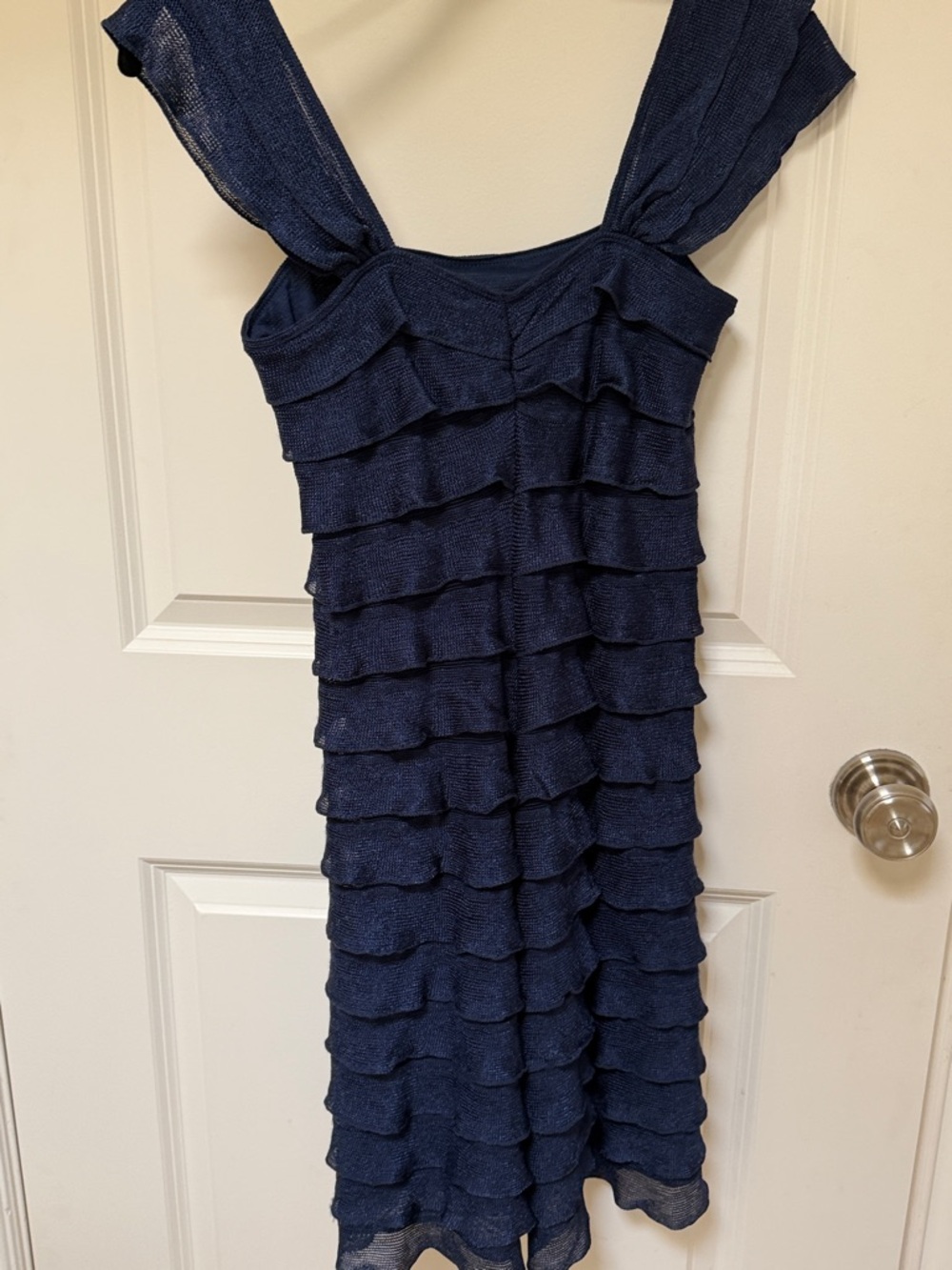 MSSP Navy Ruffle Layered Dress - Picture 5 of 8